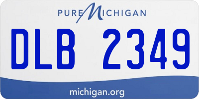 MI license plate DLB2349