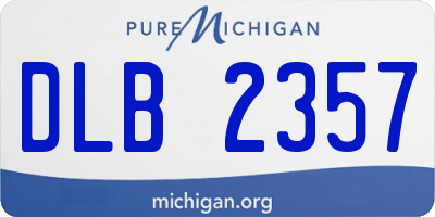 MI license plate DLB2357