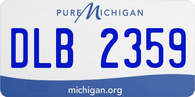 MI license plate DLB2359