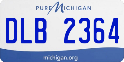 MI license plate DLB2364