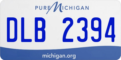 MI license plate DLB2394