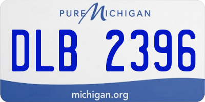 MI license plate DLB2396