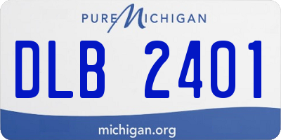 MI license plate DLB2401