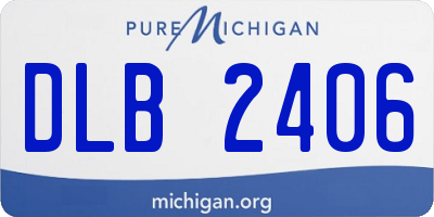 MI license plate DLB2406
