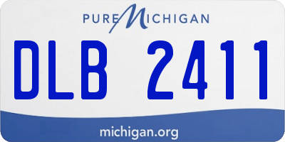 MI license plate DLB2411