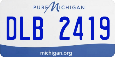 MI license plate DLB2419