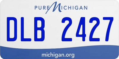 MI license plate DLB2427