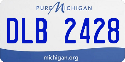 MI license plate DLB2428