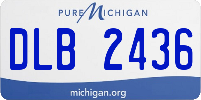 MI license plate DLB2436