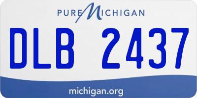 MI license plate DLB2437