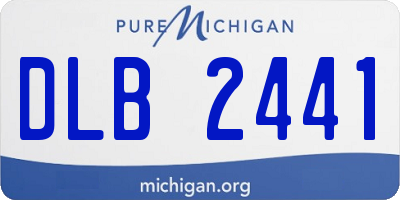 MI license plate DLB2441