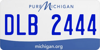 MI license plate DLB2444