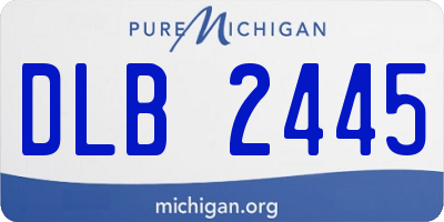 MI license plate DLB2445