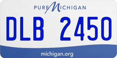 MI license plate DLB2450