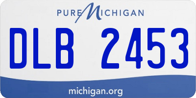 MI license plate DLB2453