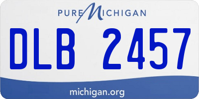 MI license plate DLB2457