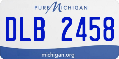 MI license plate DLB2458