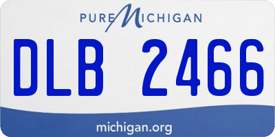 MI license plate DLB2466