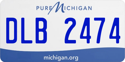 MI license plate DLB2474