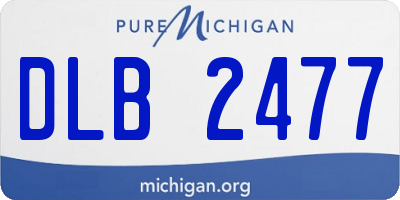 MI license plate DLB2477