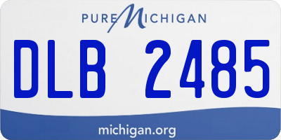 MI license plate DLB2485