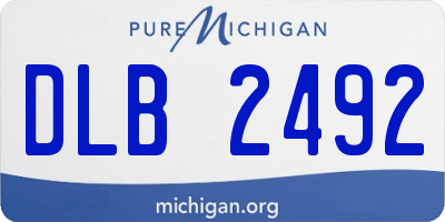 MI license plate DLB2492