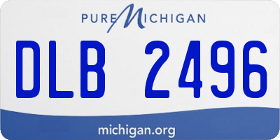 MI license plate DLB2496