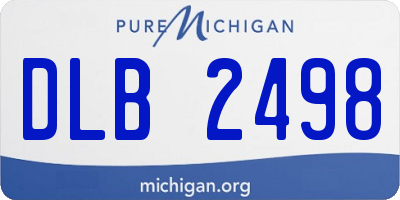 MI license plate DLB2498