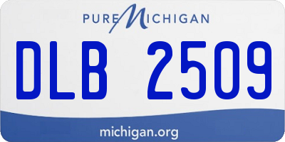 MI license plate DLB2509
