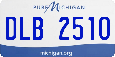MI license plate DLB2510
