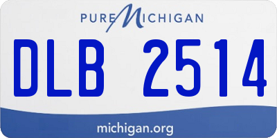 MI license plate DLB2514