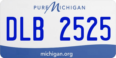 MI license plate DLB2525