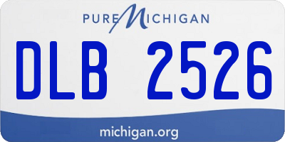 MI license plate DLB2526