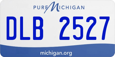 MI license plate DLB2527