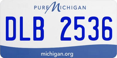 MI license plate DLB2536