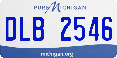 MI license plate DLB2546