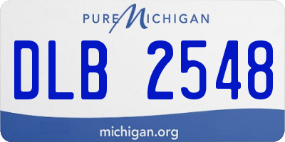 MI license plate DLB2548