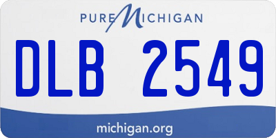 MI license plate DLB2549