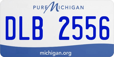 MI license plate DLB2556