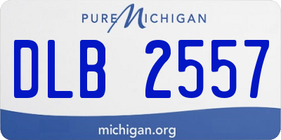 MI license plate DLB2557