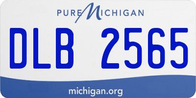 MI license plate DLB2565
