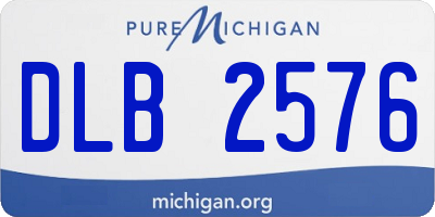 MI license plate DLB2576