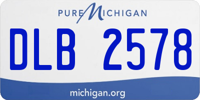 MI license plate DLB2578