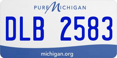 MI license plate DLB2583