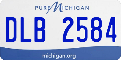 MI license plate DLB2584