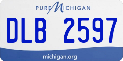 MI license plate DLB2597