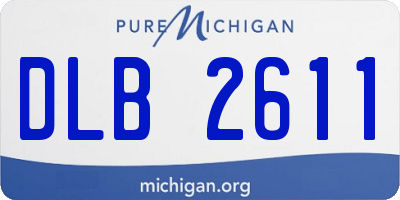 MI license plate DLB2611