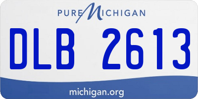 MI license plate DLB2613