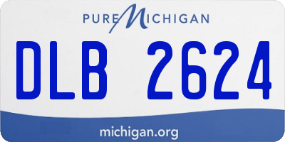 MI license plate DLB2624