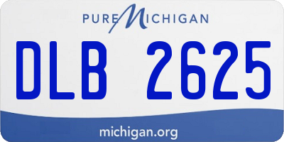MI license plate DLB2625